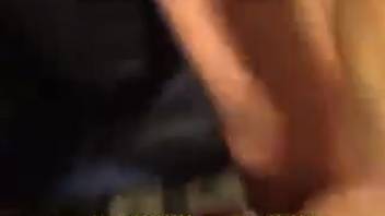 Intense close-up footage of a hot girl suffering through bestiality acts