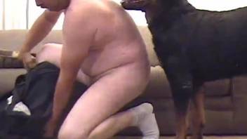 Subby zoophile dude wants to get fucked by  his pet