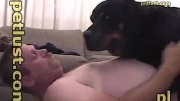 Real man is fucking with his lovely trained doggy