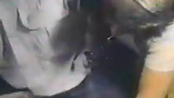Filthy rancher slams his adorable pet in doggystyle position