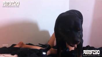 Ardent animal lover skilled in delivering an intense bestiality oral session