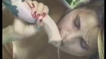 Gorgeous chick senses the whole horse cock slamming into her intensely