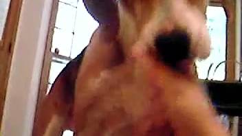 Innocent-looking pup aiding an aroused dude to ejaculate tons in point-of-view