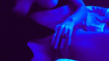 Bare-chested voluptuous lady adores the canine tonguing her privates in that manner