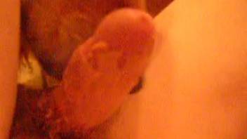 Guy with a girthy dick gets tongued by his mutt