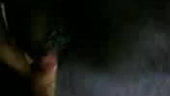 Guy pounding an ebony filly's snug cunt in point-of-view