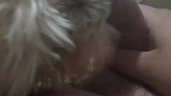 Chubby guy enjoying himself with his hot wild partner in a point-of-view video