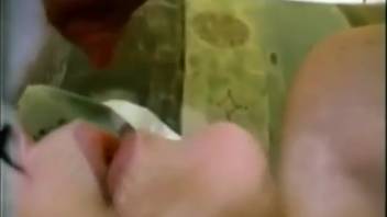 Incredible deepthroat action showcased in a sizzling adult clip