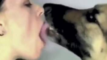Compilation of passionate bestiality kissing