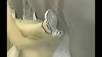 Classic clip of a stud banging a lustful slut