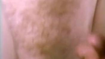 Moist female pussy expanded by a massive-cocked monster