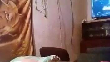 Hot babe getting pounded in a forbidden sex romp