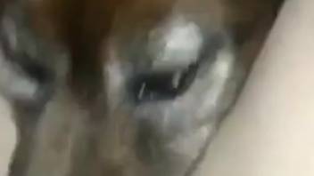 Guy compelling his hot bitch to deepthroat that dick