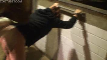 Hot booty slut captured in rough bestiality acts