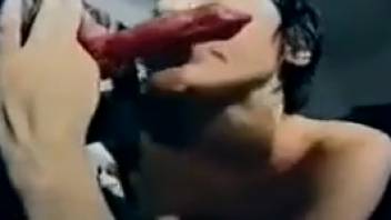 Intense perspiring rear-entry romp with a dark-haired vixen