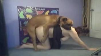 Pale babe getting destroyed by a twisted animal
