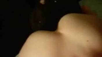 Obedient spouse bangs the beast while her husband observes