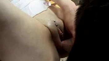 Thick dog dick hammers pierced snatch of a bestiality enthusiast